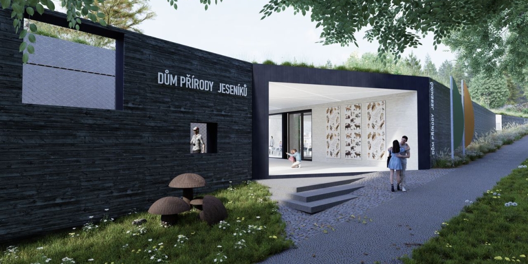 Dům přírody Jeseníků – vizualizace – architektonický návrh
